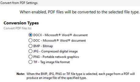 Convert from pdf