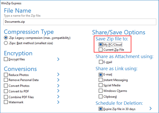 how to change the expiration date on winzip download