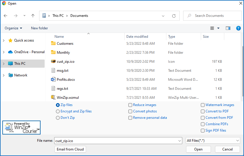 winzip courier 6.5 download