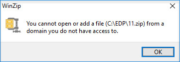 Error message