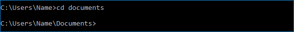 Changing to the Documents directory