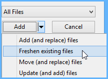 Choose Add, Freshen, Move, or Update