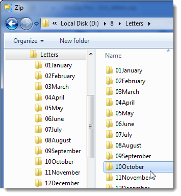 Choose the folder you want to zip