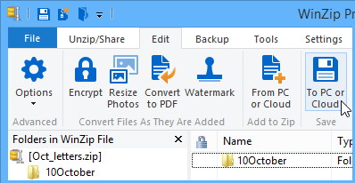Click To PC or Cloud in the Save section