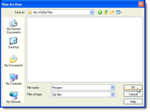 Pick a folder and type a name