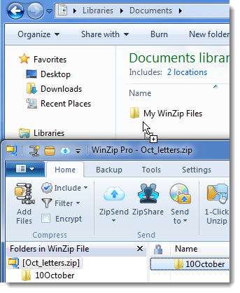 Drag and drop the folder