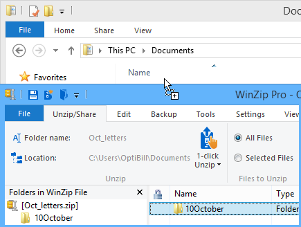 Drag and drop the folder