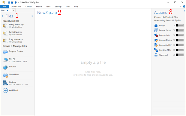 Default view in 3 panes
