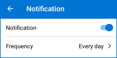 Notification setting