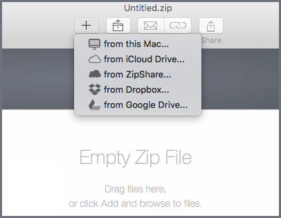 Drag files or click Add