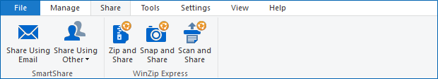 The Share tab