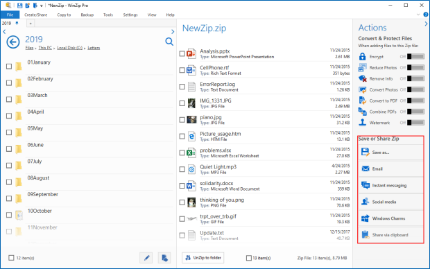 Default view - new Zip file