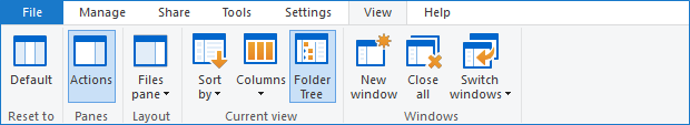 The View tab