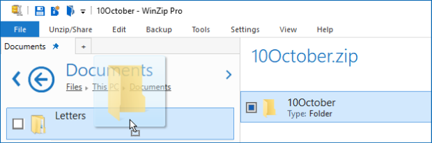 Drag and drop the folder