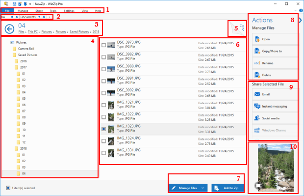 Manage mode features
