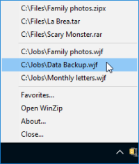 WinZip Quick Pick