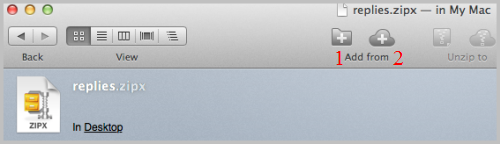 Your new empty Zip file opens