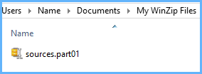 Archive file showing no extension