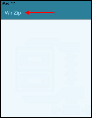 Tap WinZip to see file contents when in portrait view