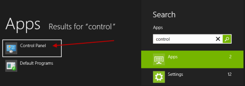 Click Control Panel