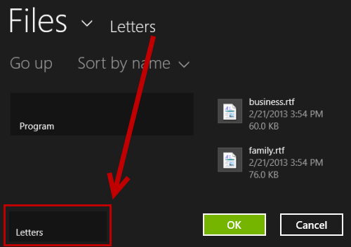 Adding a folder